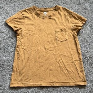 American giant women’s mustard Pocket Tee